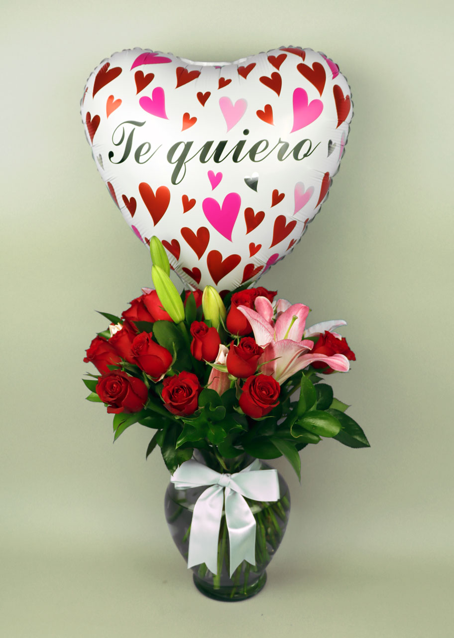 Rosas con Globo te quiero