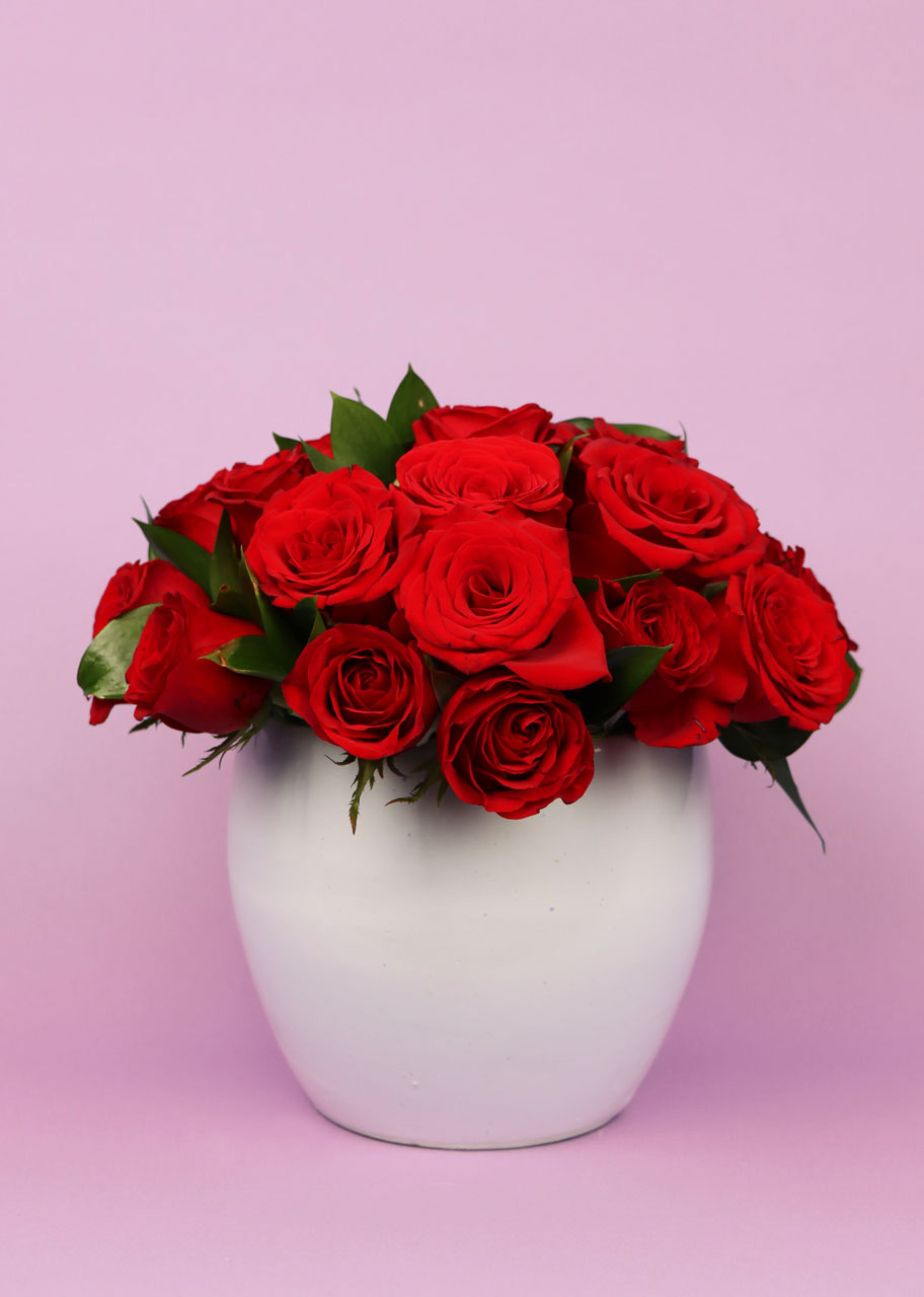 Fantásticas Rosas Rojas en Cerámica 