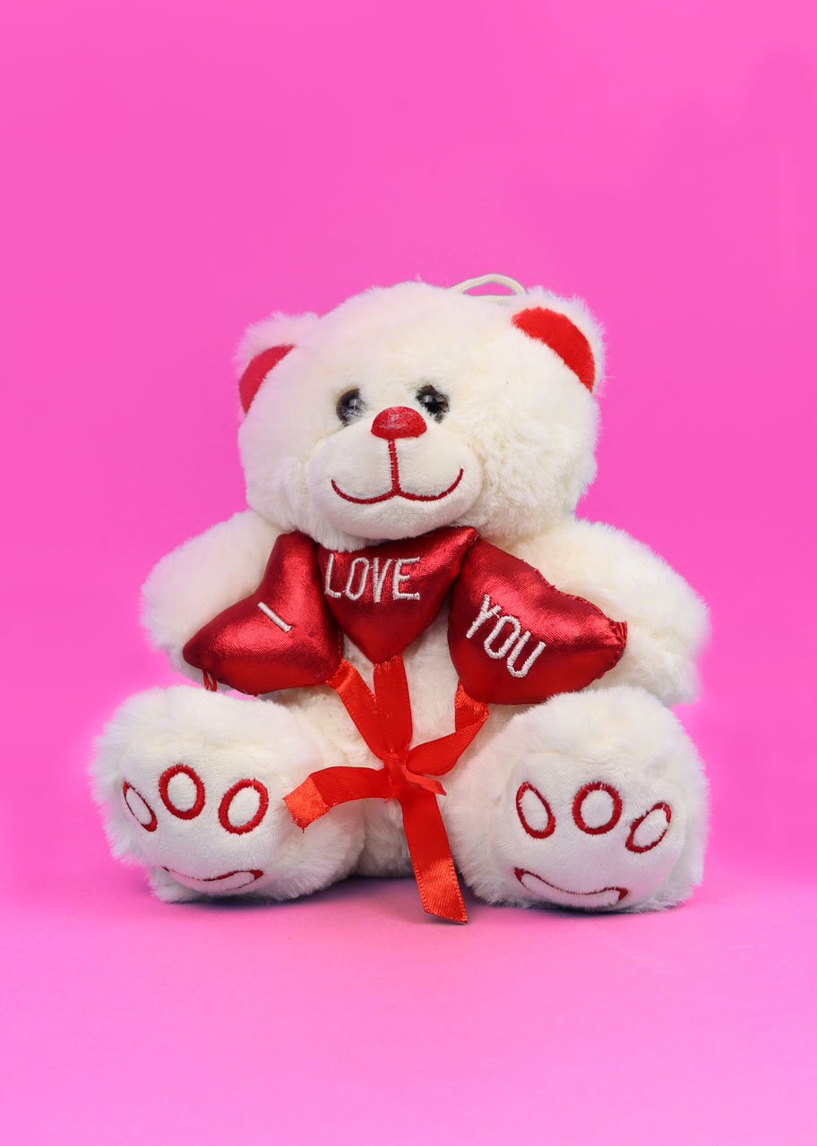 Osito Blanco  I Love You de 16 cm. aproximadamente