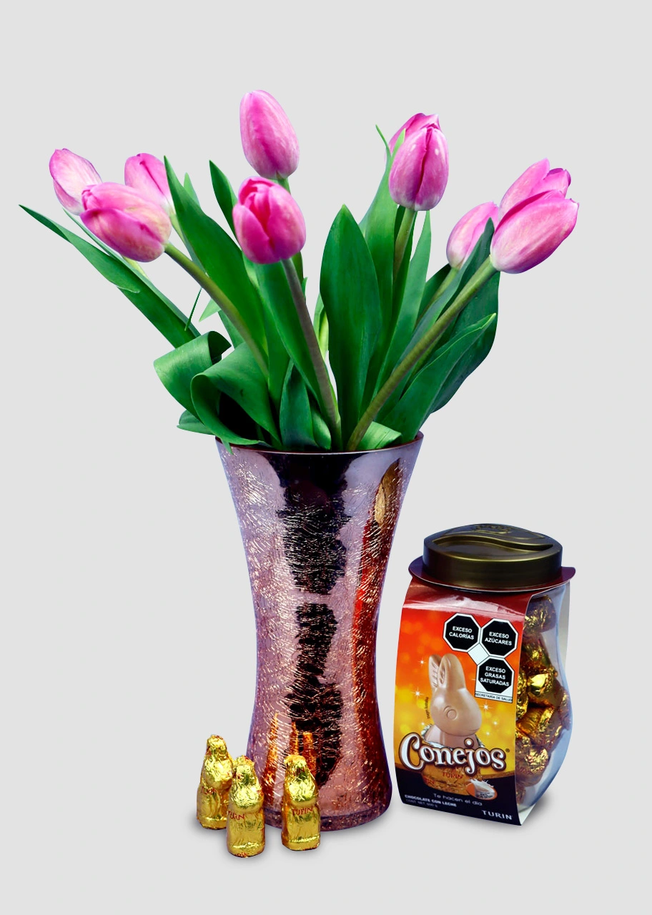 Tulipanes y Conejos de Chocolate