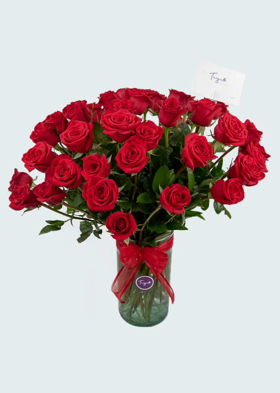 50 Radiantes Rosas rojas