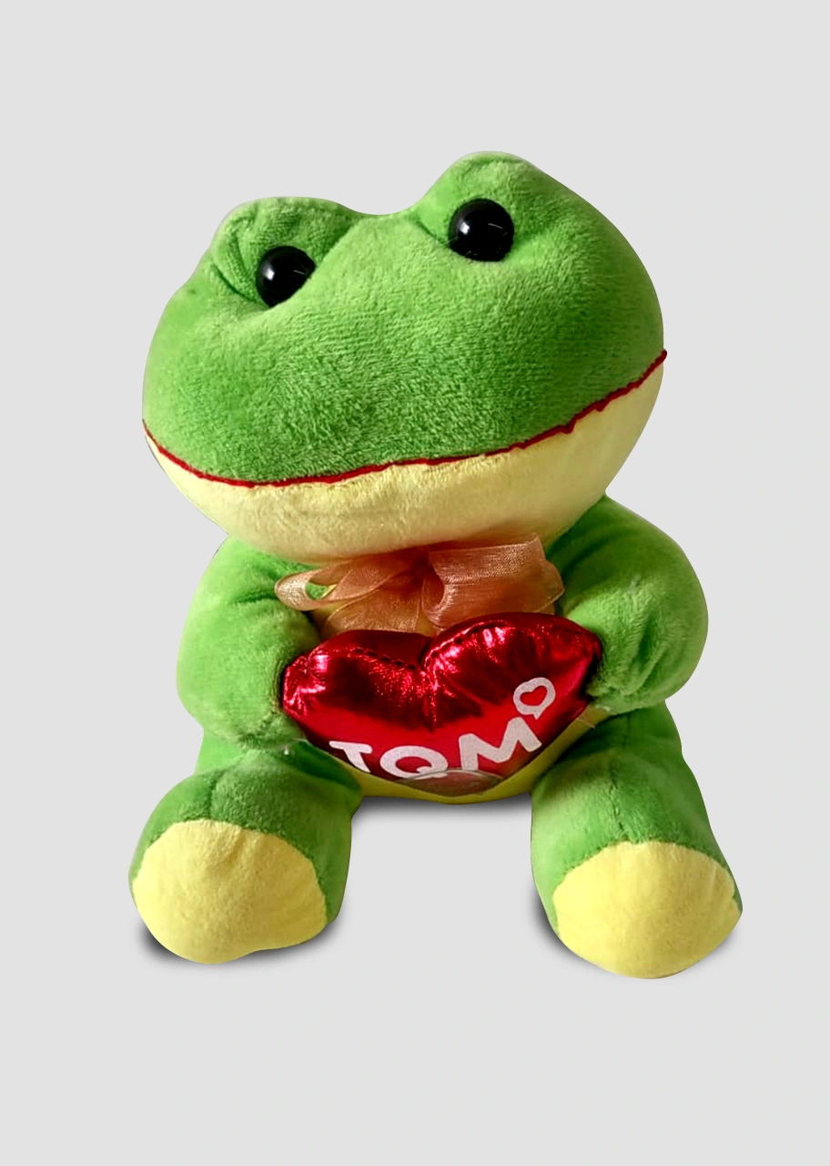 Ranita con corazón TQM de 20 cm. aproximadamente 