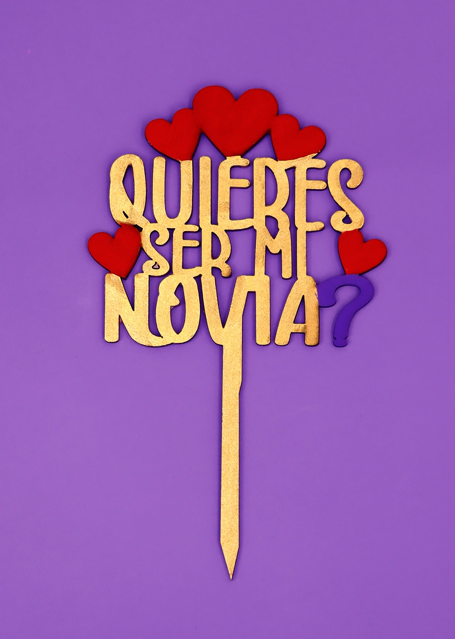 Letrero Quieres ser mi Novia?