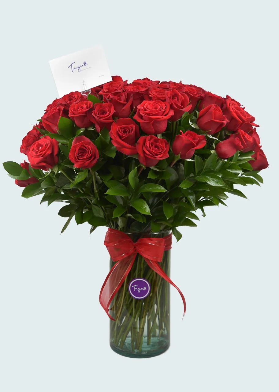 100 Radiantes Rosas Rojas 