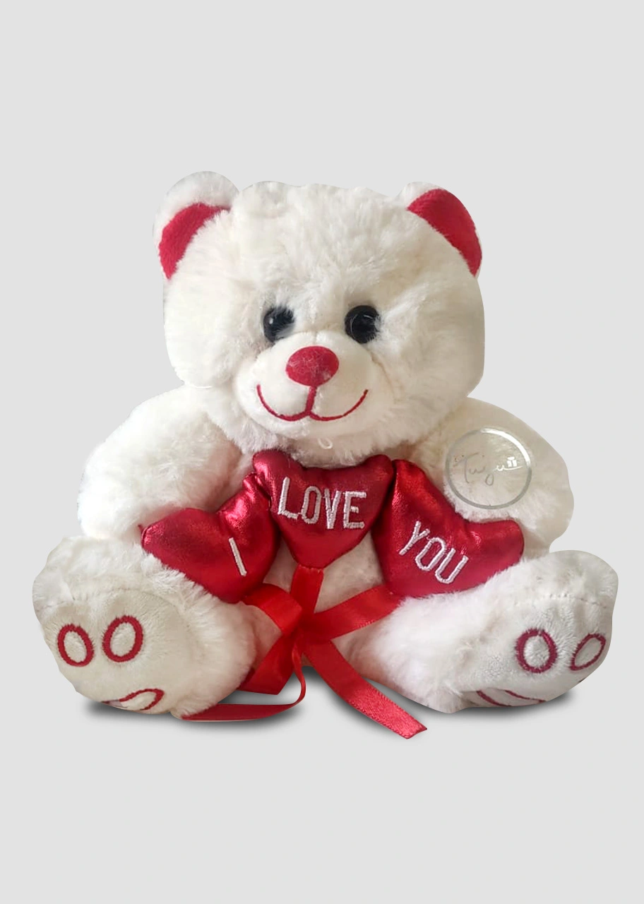 Osito Blanco  I Love You de 16 cm. aproximadamente