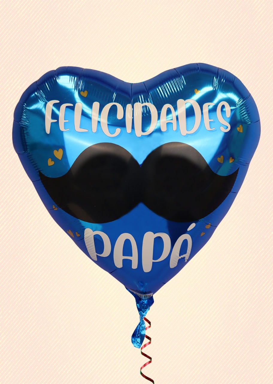 Globo Mediano de Corazón Felicidades Papá